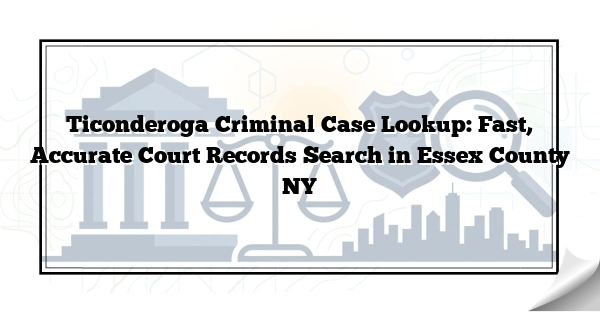 Ticonderoga Criminal Case Lookup: Fast, Accurate Court Records Search in Essex County NY